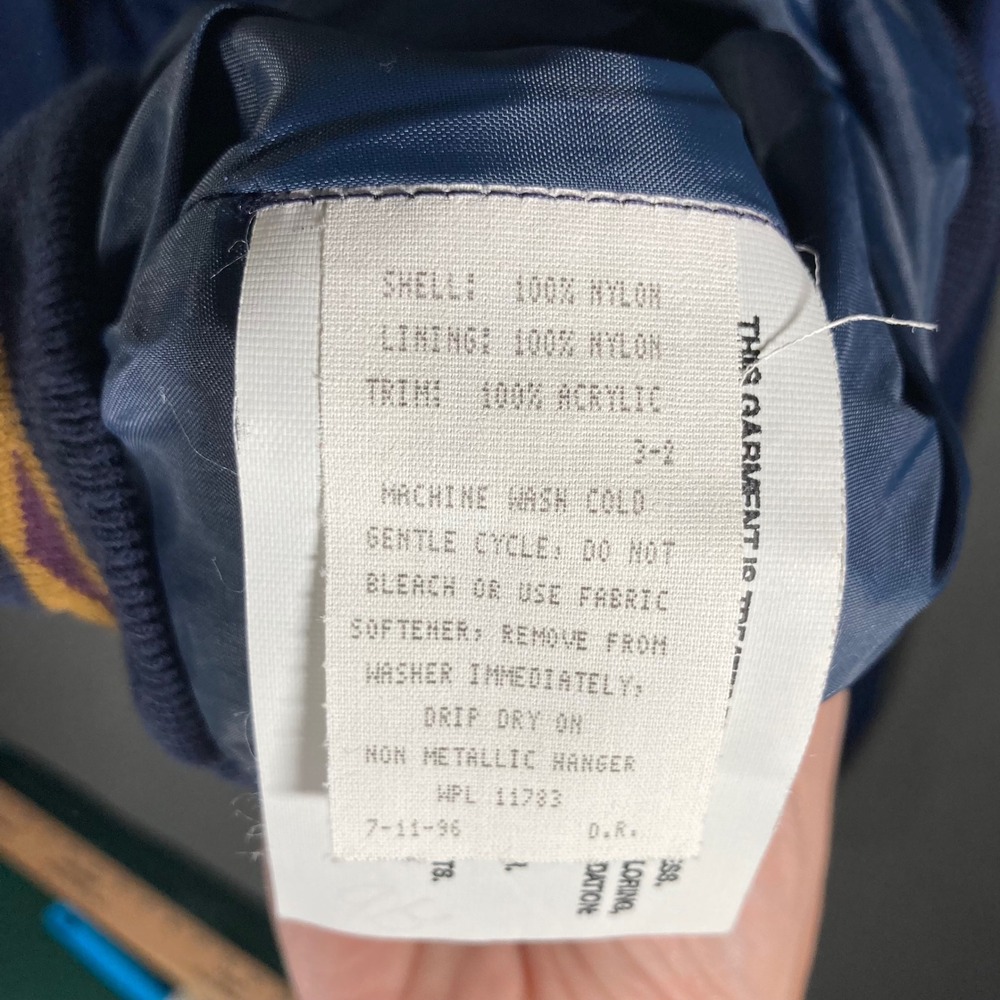 Holloway Mens Pullover Windbreaker Jacket Size L Blue‎ Retro Aztec Trim - Picture 4 of 8
